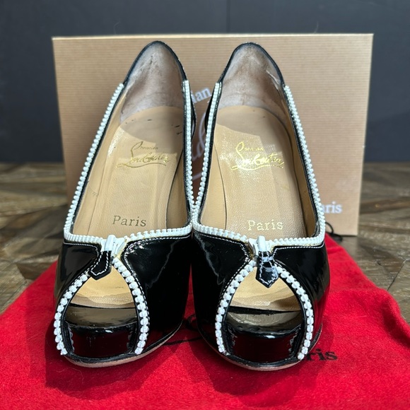 Christian Louboutin Caracolo/Plateau, black, US 7 - Picture 6 of 10